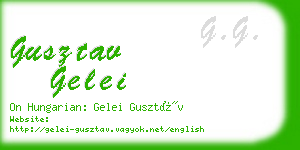 gusztav gelei business card